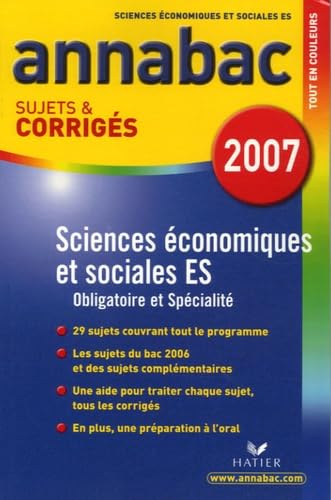 Sciences économiques et sociales Tle ES: Sujets et corrigés