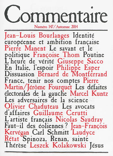 Couverture de Commentaire, n° 147 par Collectif