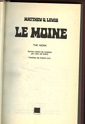 Couverture de Le Moine (Club pour vous Hachette)