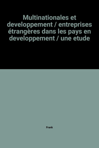 Multinationales et développement