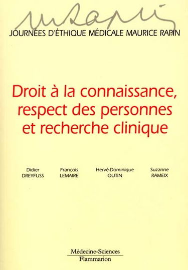 Droit à la connaissance, respect des personnes et recherche clinique