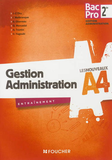 Gestion, administration : 2de bac pro gestion-administration : entraînement