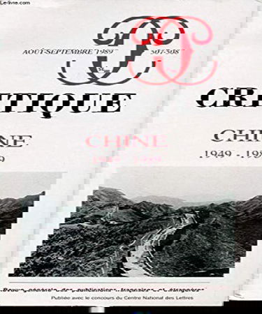 Critique, n° 165. Chine 1949-1989