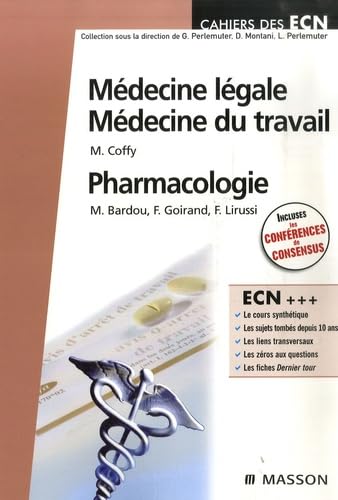 Médecine légale, médecine du travail, pharmacologie