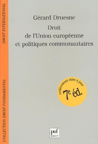 Droit de l'Union européenne et politiques communautaires