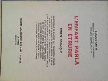 L'enfant parla en etrurie. Epopee cosmique.