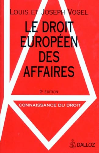 Le Droit européen des affaires