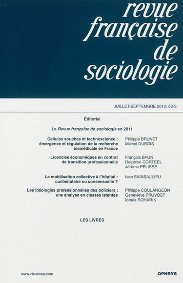 Revue française de sociologie, n° 53-3