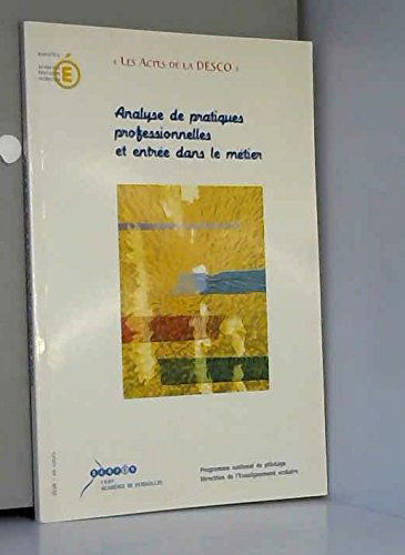 Pratiques professionnelles et entrée dans le metier ref 7800b436