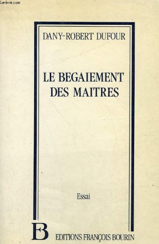 Le Bégaiement des maîtres