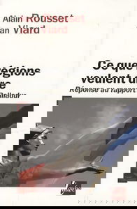 Ce que régions veulent dire: Réponse au rapport Balladur