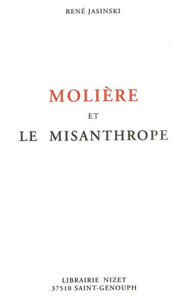 Molière et le Misanthrope