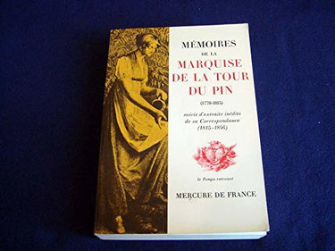 Couverture de Mémoires, extraits inédits de sa correspondance : 1778-1815