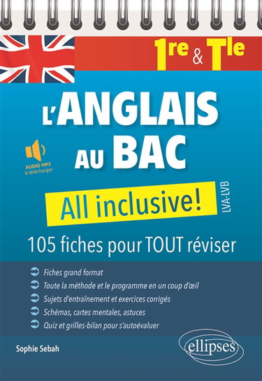 L'anglais au bac 1re & terminale : all inclusive!, LVA-LVB : 105 fiches pour tout réviser