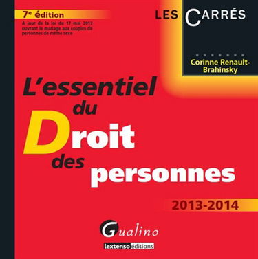 L'essentiel du droit des personnes 2013-2014