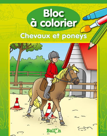 Bloc à colorier Chevaux et Poneys
