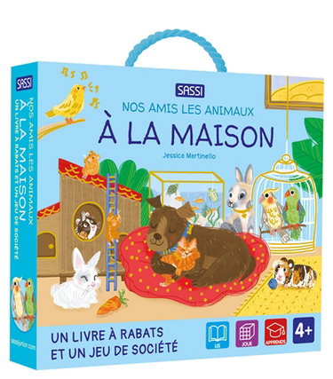 A la maison : un livre à rabats et un jeu de société : 4+