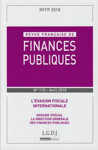 Revue française de finances publiques, n° 110