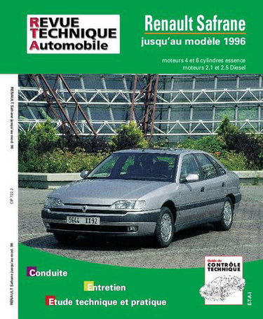 Couverture de Revue technique automobile, n° 722.2. Renault Safrane essence/diesel (92-96) par ETAI