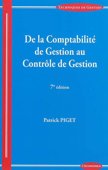 Couverture de De la comptabilité de gestion au contrôle de gestion