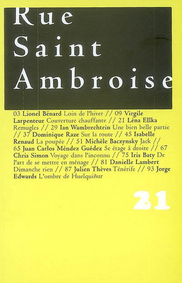 Couverture de Rue Saint-Ambroise, n° 21