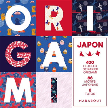 Couverture de Origami Japon : 400 feuilles de papier origami, 66 motifs japonais, 8 tutos par Collectif