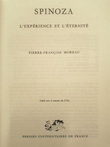Spinoza : l'expérience et l'éternité