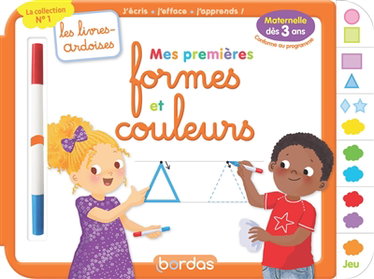Couverture de Mes premières formes et couleurs : j'écris, j'efface, j'apprends ! : dès 3 ans