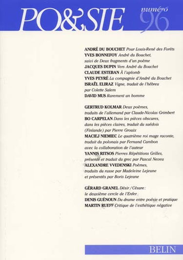 Poésie, n° 96