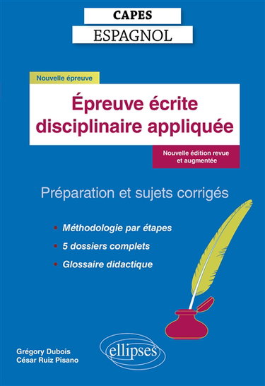 Couverture de Capes espagnol, épreuve écrite disciplinaire appliquée : préparation et sujets corrigés : nouvelle épreuve