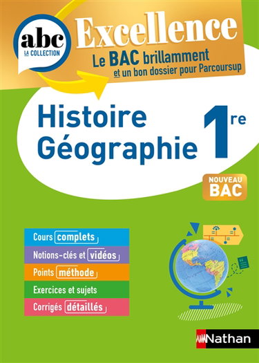 Couverture de Histoire géographie 1re générale : nouveau bac