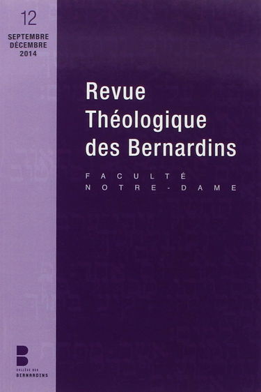 Revue theologique des bernardins n12