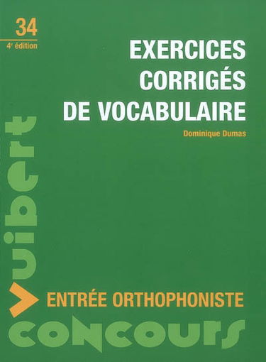 Exercices corrigés de vocabulaire