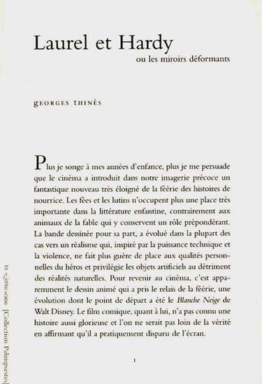 Les miroirs déformants : une analyse spéculaire de Laurel et Hardy