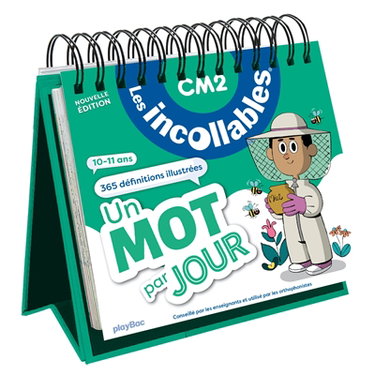 Couverture de Les incollables, CM2, 10-11 ans : un mot par jour, 365 définitions illustrées par Xavier Fauche