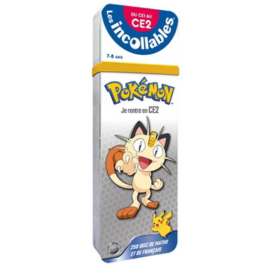 Couverture de Les incollables, Pokémon : je rentre en CE2, 7-8 ans : du CE1 au CE2 par Play Bac Éditions
