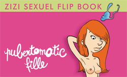 Zizi sexuel Flip book. Pubertomatic filles