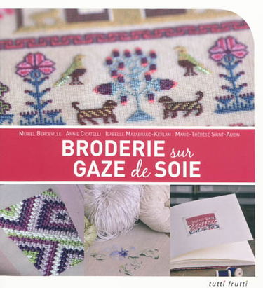 Broderie sur gaze de soie