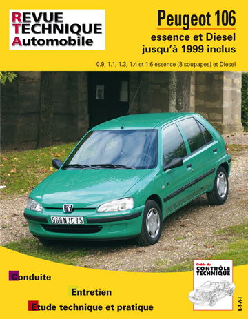 Revue technique automobile, n° 539.5. Peugeot 106 essence 92/99 & diesel 93/99
