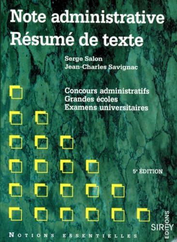 Note administrative et résumé de texte, 5e édition