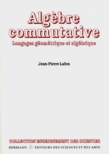 Algèbre commutative : langages géométriques et algébriques