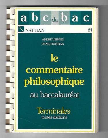 Philosophie: Commentaire, terminale