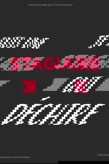 Je suis une Stagiaire qui déchire: Journal/Carnet de notes ligné drôle pour stagiaire, Joli cadeau original rigolo de fête des mères ou anniversaire ... en stage, 120 pages, format 15,24x22,89cm