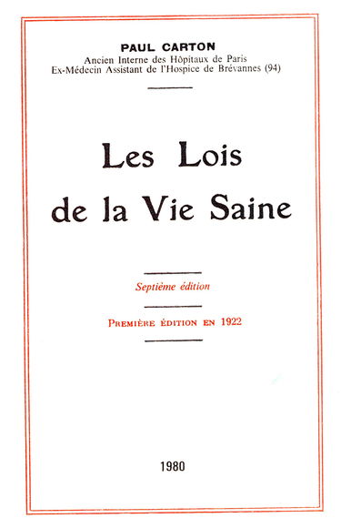 Les Lois de la Vie Saine (7ème édition)