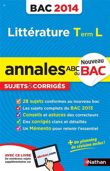 Littérature, terminale L : bac 2014