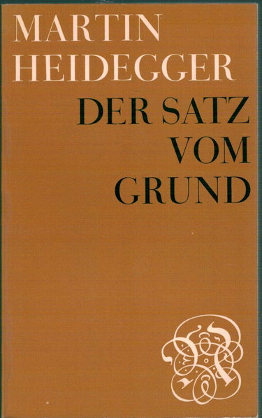 Couverture de Der Satz vom Grund par Martin Heidegger
