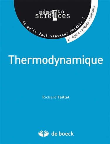 Thermodynamique : 1er cycle, prépas, concours