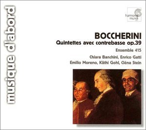 Couverture de Quintettes avec contrebasse op.39 par Luigi Boccherini