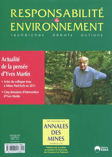 Responsabilité et environnement, n° 65. Actualité de la pensée d'Yves Martin