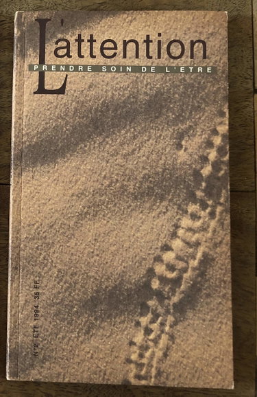 Couverture de L'attention n.8 hiver 1995 : prendre soin de l'être 041897 par Collectif